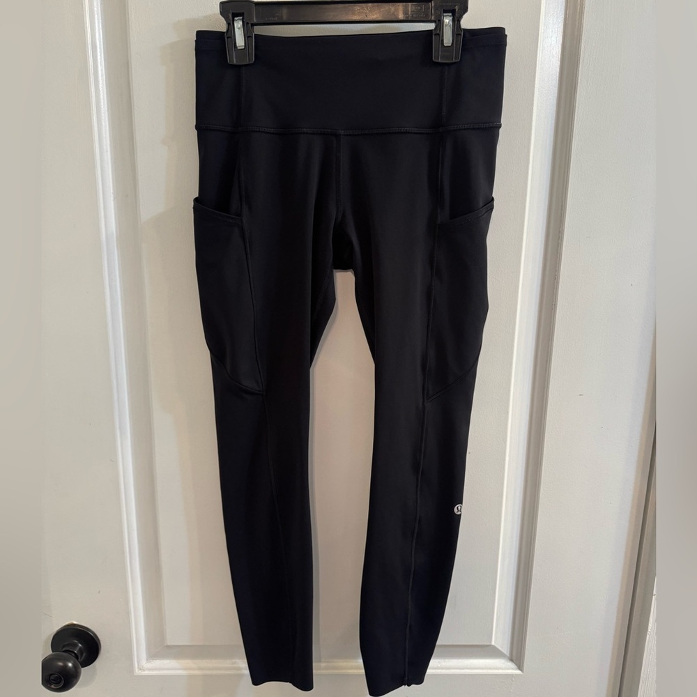 Lululemon Fast & Free 7/8 Tight II *Non-Reflective Nulux 25" Black